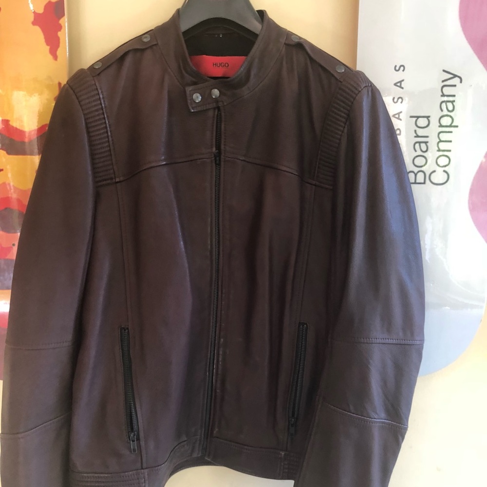 Hugo Boss leather jacket